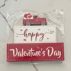 Valentine's Day Red and White Decorative Sign